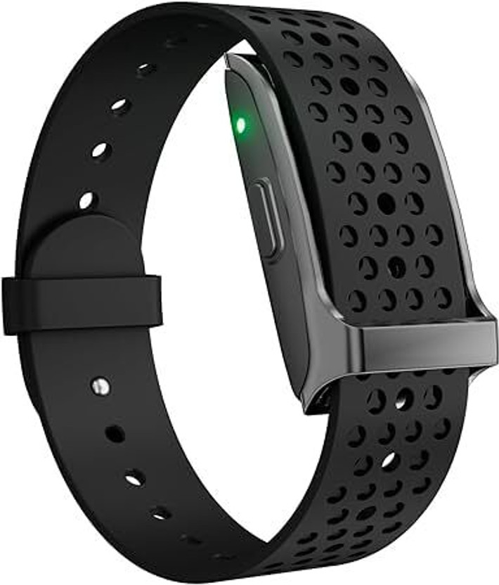 StyleOxx Q2 Fitness Tracker, Heart Rate Tracking, Sleep & Stress Tracking with Free App(Black Silicone Strap, Size : 25Cm)