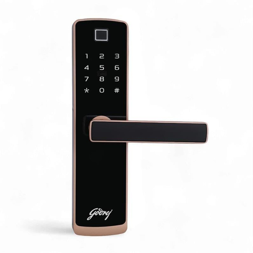 Godrej Locks Catus Touch Plus I Smart Digital Lock for Wooden Door I 4 in 1 Access I 3 Bolts Smart Door Lock(Pink)