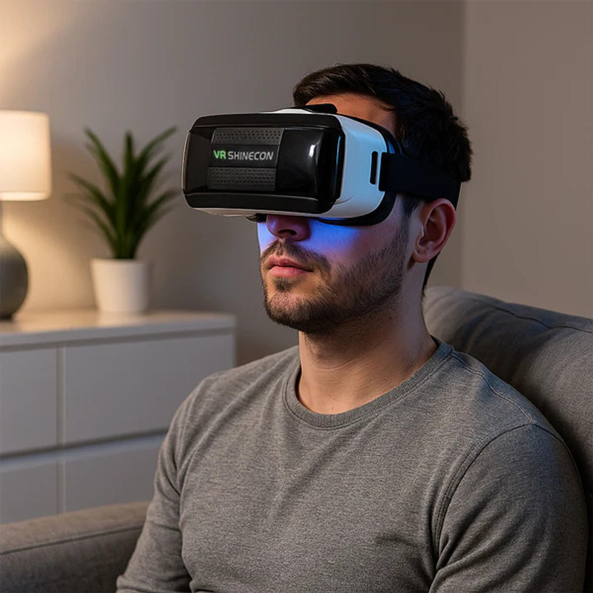 lavionline Gaming Premium VR Box 3D Headset | Soft Cushion VR Glasses for All Phones(Black, White)