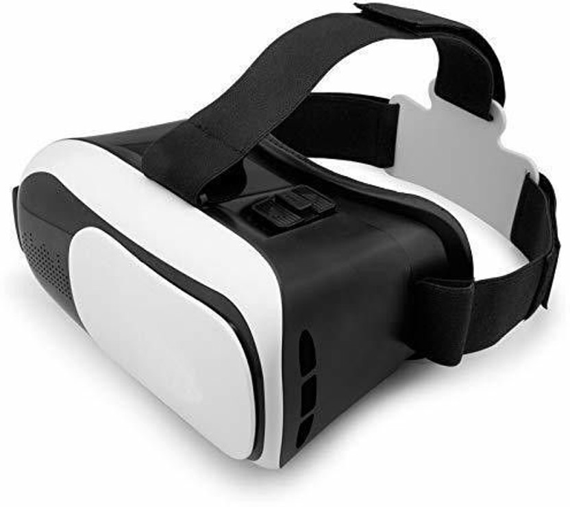 TechKing VR Box with Remote | 3D Virtual Reality Headset for Games & Entertainment(White)