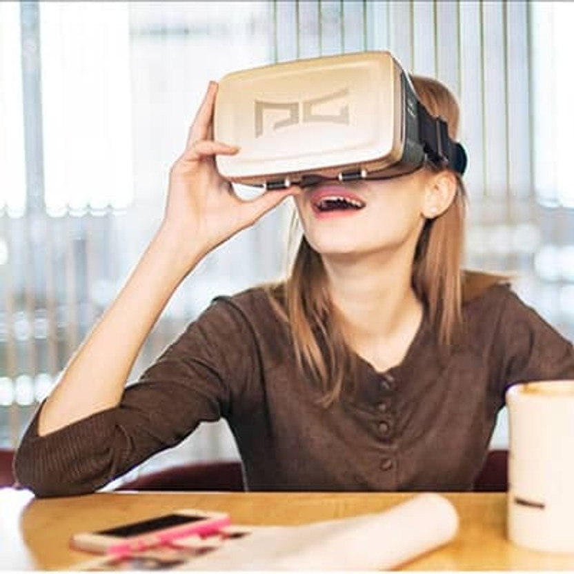 IBS Original VR Pro Shinecon Virtual Reality 3D Glasses Headset VRBOX Head Mount(YELLOW GOLD)