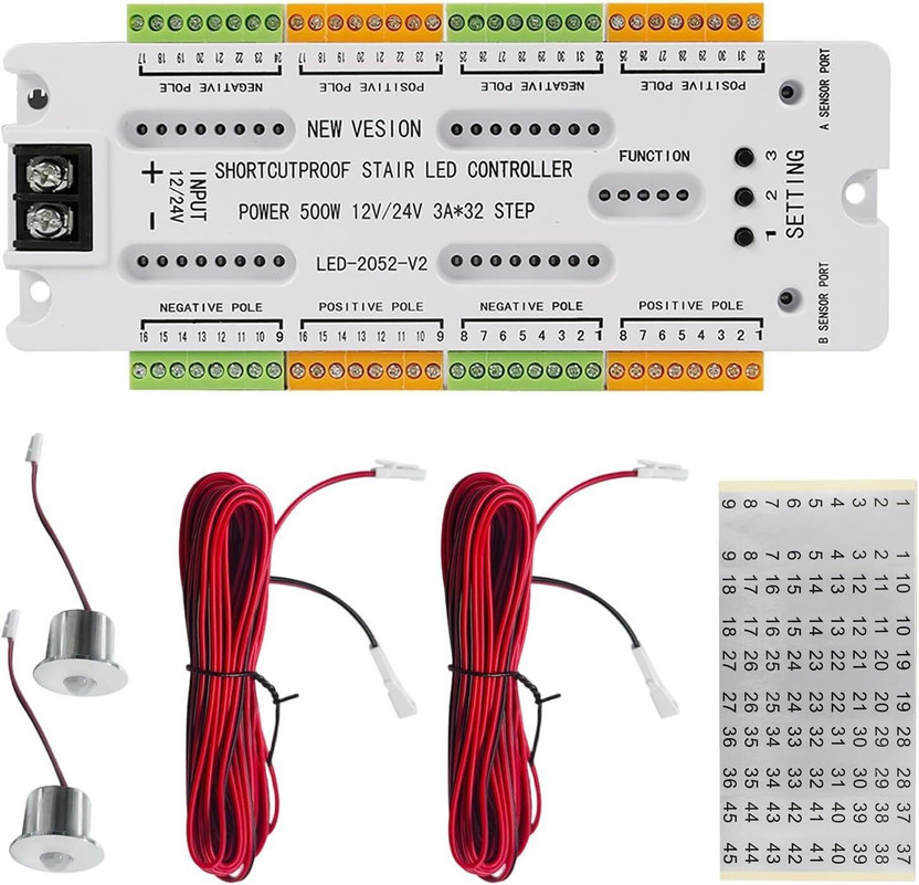 Volt Vision 32 Channel Stair Motion Sensor LED Controller with Adjustable Brightness