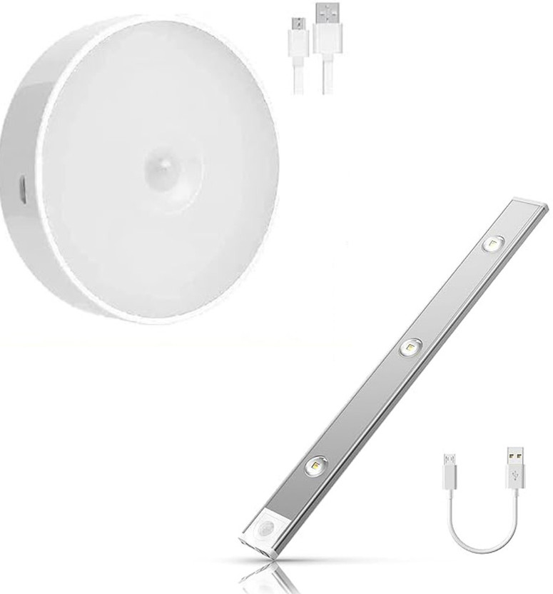 TrendyTrolley TrendyTrolley Motion Sensor LED Light + 1 Pc Rechargeable 40cm Under Cabinet Light Motion Sensor Light - Flipkart Deal