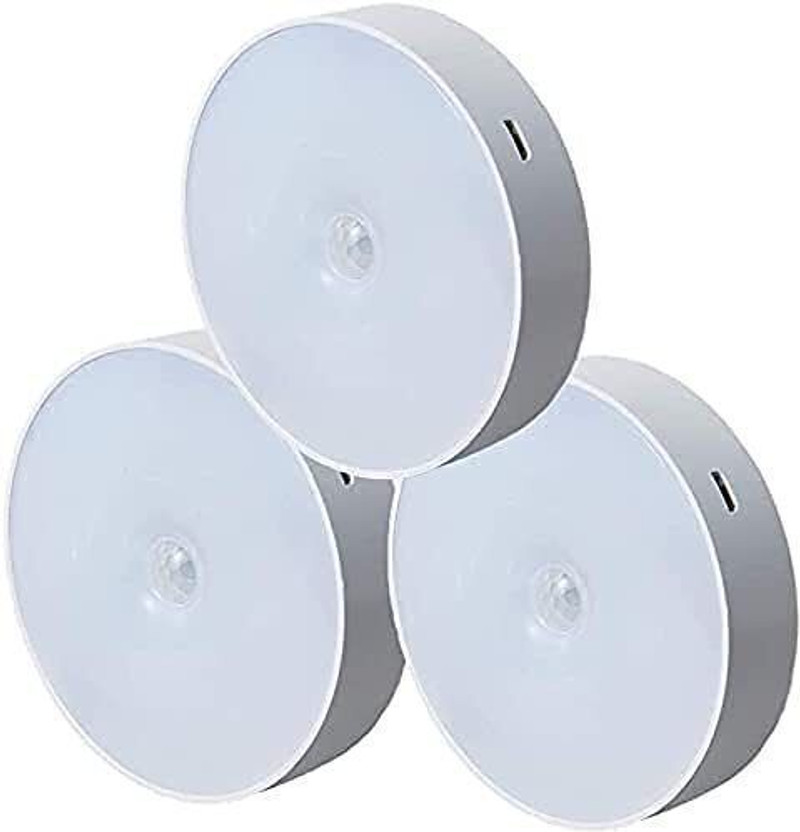 ONLINE SHOPY NX Bhasvara USB Rechargeable Operated LED Motion Sensor Wireless Wall Night Light Smart Sensor Light