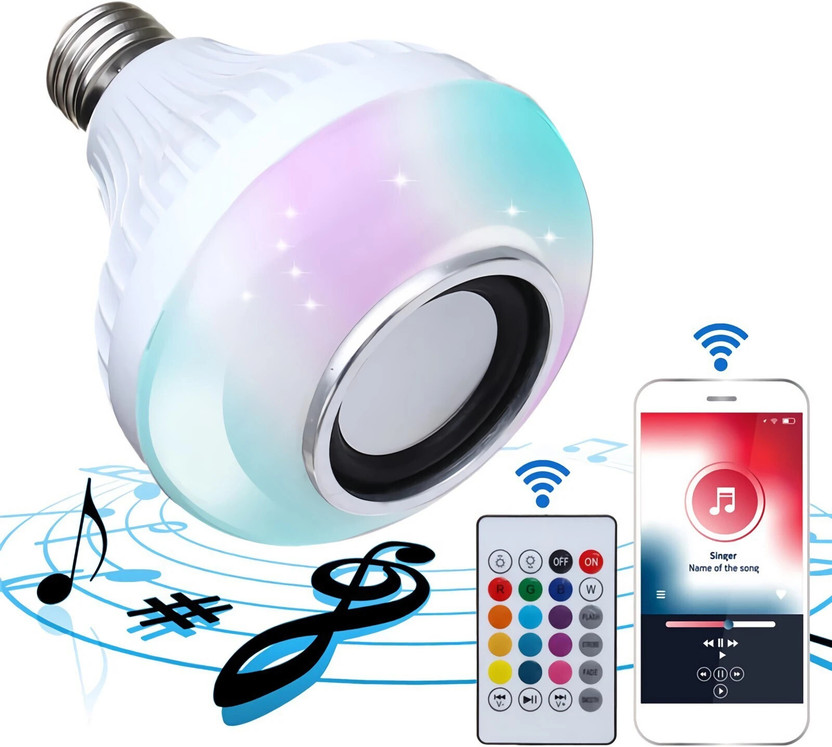 Musify Musify Musfy Trending Latest Led Bulb With Bluetooth Speaker Music Light Bulb RGB Light Smart Bulb - Flipkart Deal