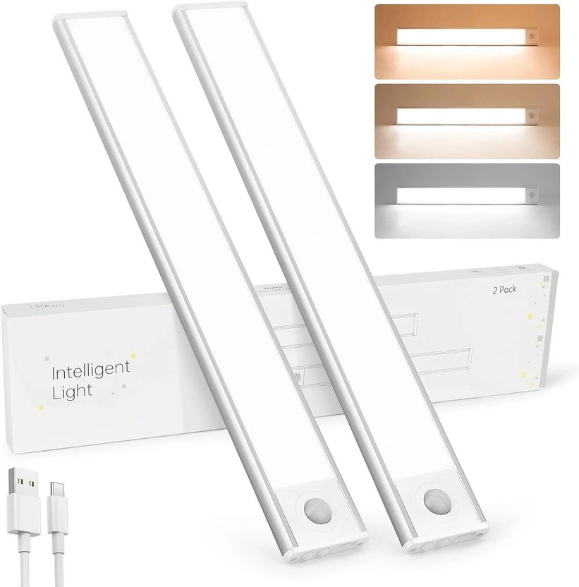 rich mart Pack of 2- 20 CM Under Cabinet Lights Wireless 40 Led Lights Motion Sensor Light