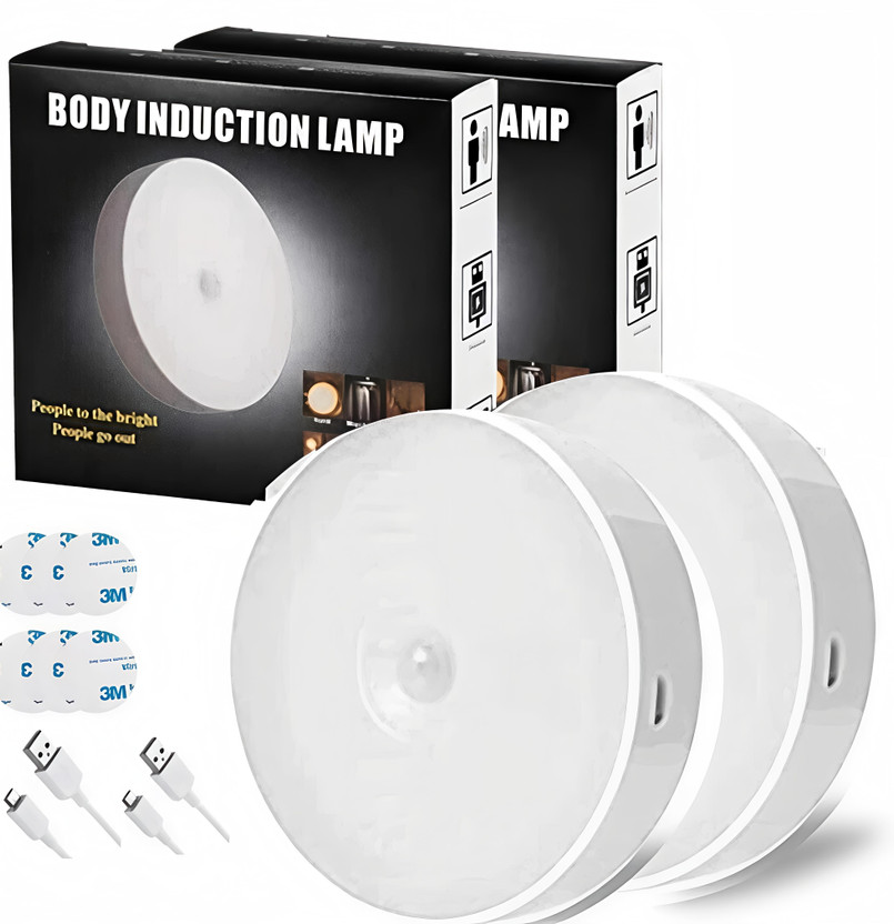 SAASO COOL WHITE USB REACHABLE LED MOTION SENSOR WIRELESS NIGHT LIGHT FOR HOME Motion Sensor Light