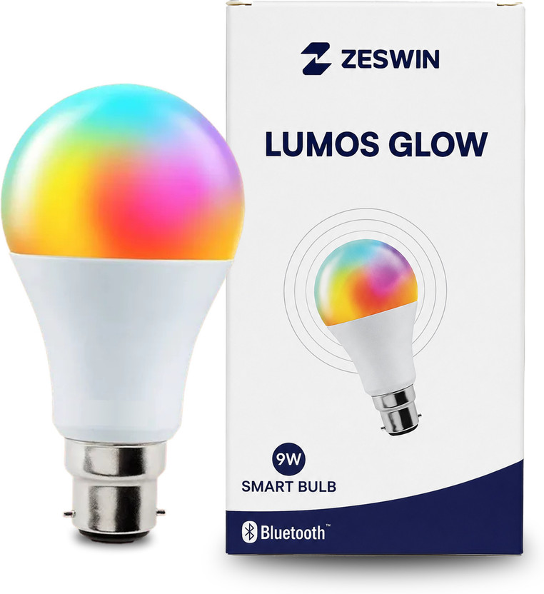 Zeswin 9W Lumos Glow Smart LED Bulb| Bluetooth | Million Colours Smart Bulb
