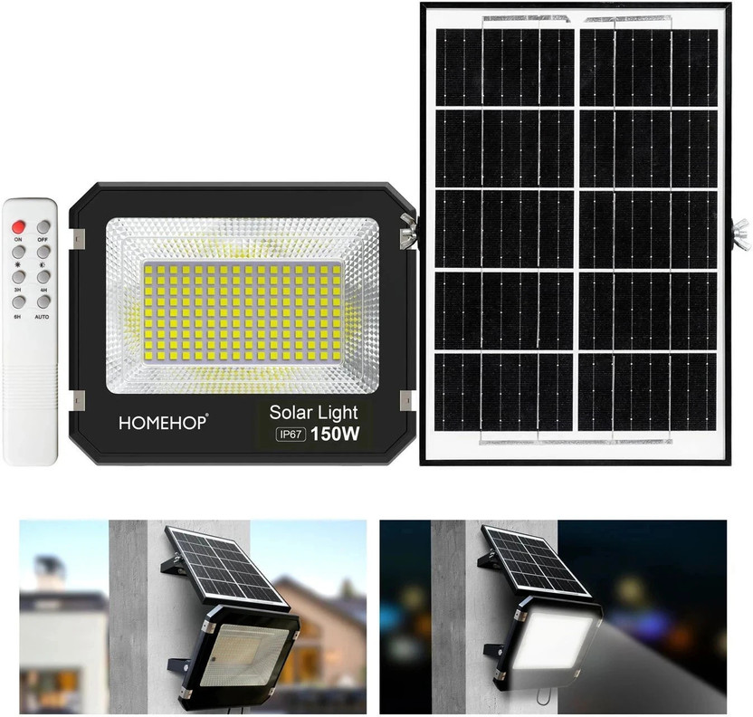 Homehop Solar Lights for Home Outdoor Flood Light 150W LED Waterproof Automatic Lamp
