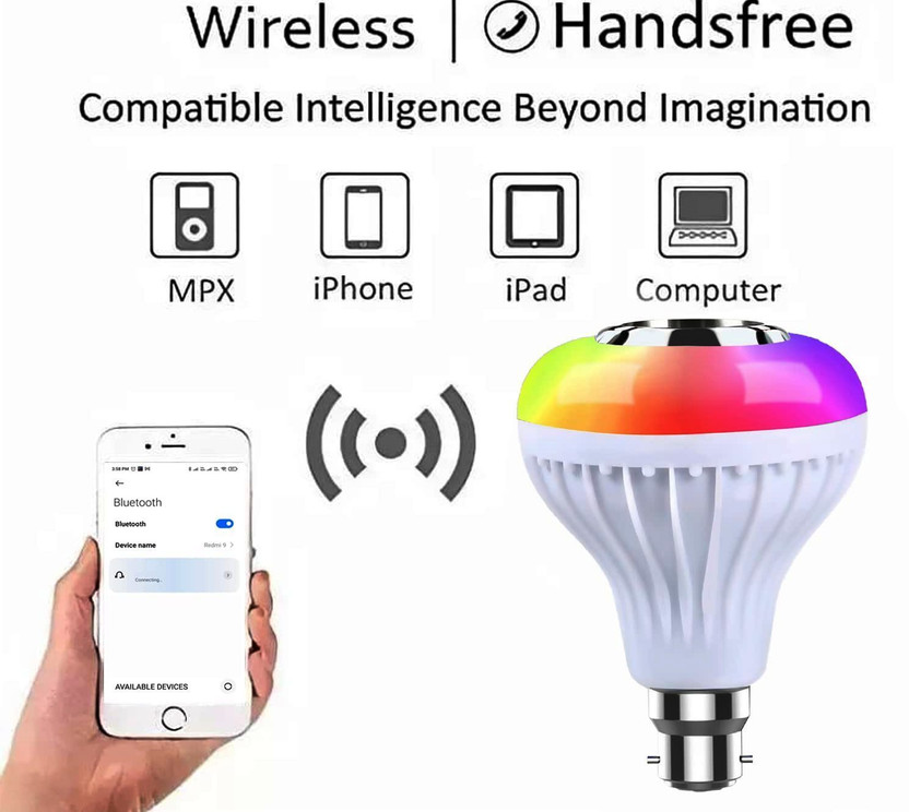 New Trensh Color Changing Bluetooth Light Bulb B22 Holder Smart Bulb