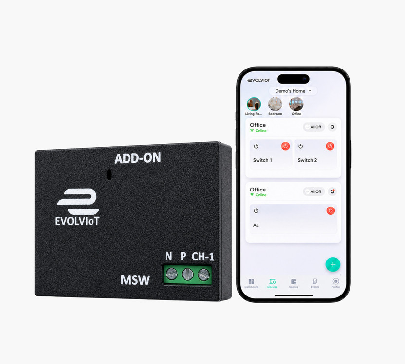 Google EvolvIOT 1 Node Module, SW1R1T0A16-B Wi-Fi , voice control google, siri and Alexa Smart Switch(Black) - Flipkart Deal