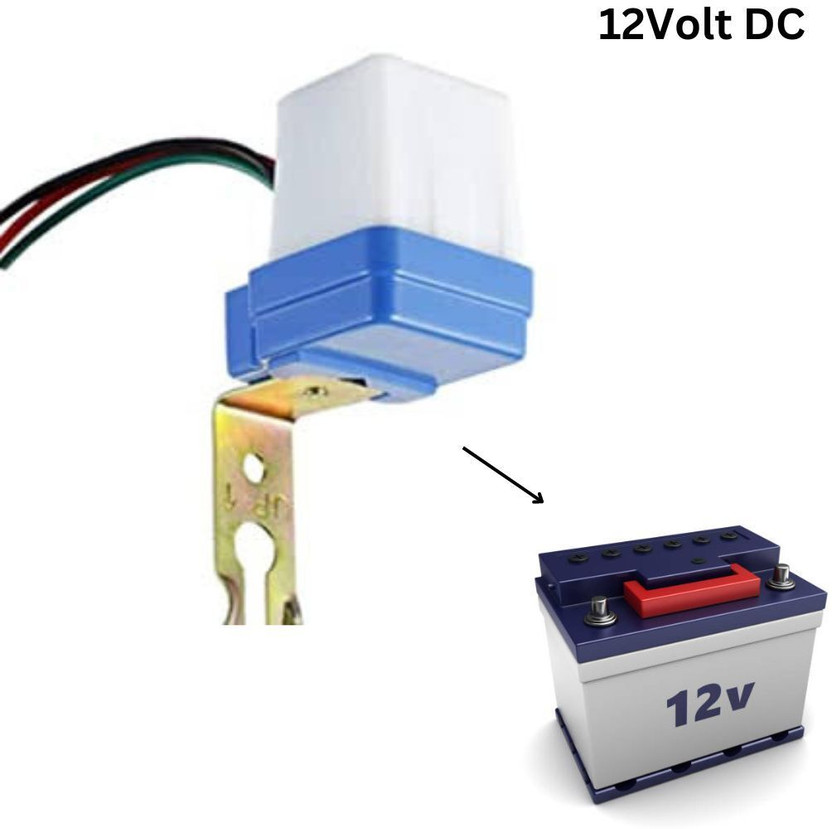 Lampion Electronics Day Night Sensor Switch 12Volt DC 7Amp Automatic ON/OFF Day Night LDR Sensor Smart Switch(White)
