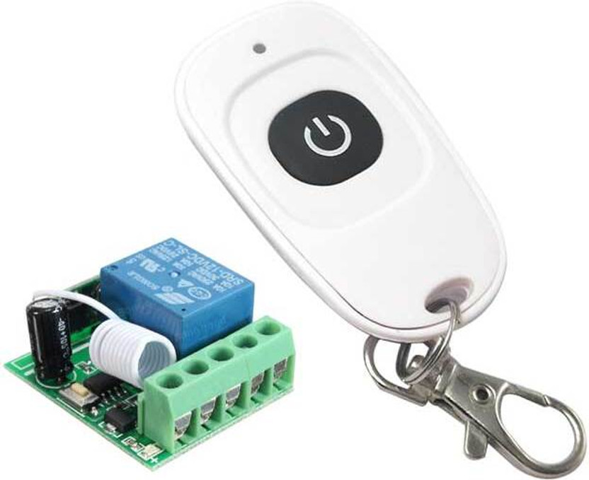 SiSAH 1 WAY 12 VOLT Remote control Switch With Universal Remote(White)