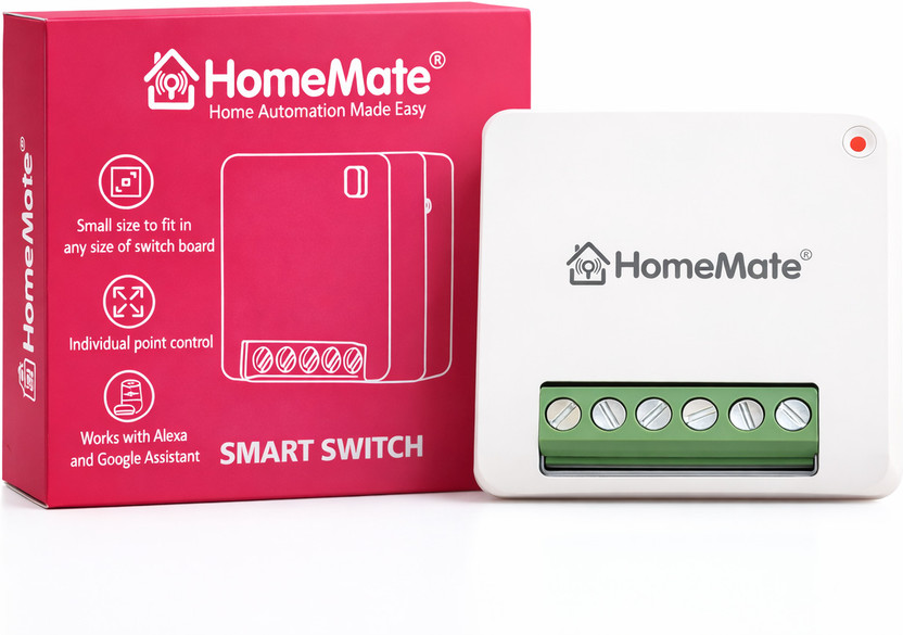 HomeMate WiFi 2 Node Smart Switch|Works with Assistant & Siri Smart Switch(White)