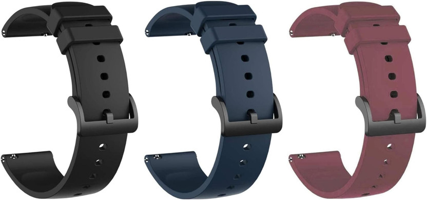 LORENZ 22 mm BS-BLK-BLU-MRN Smart Watch Strap(Mullti Color)