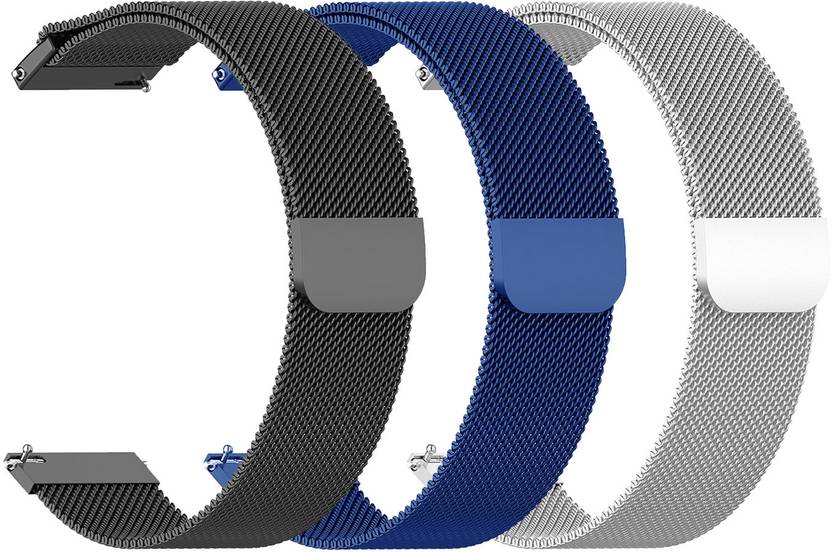 AOnes Pack of 3 Loop Watch Strap for Noise Evolve 3 Smart Watch Strap Price in India
