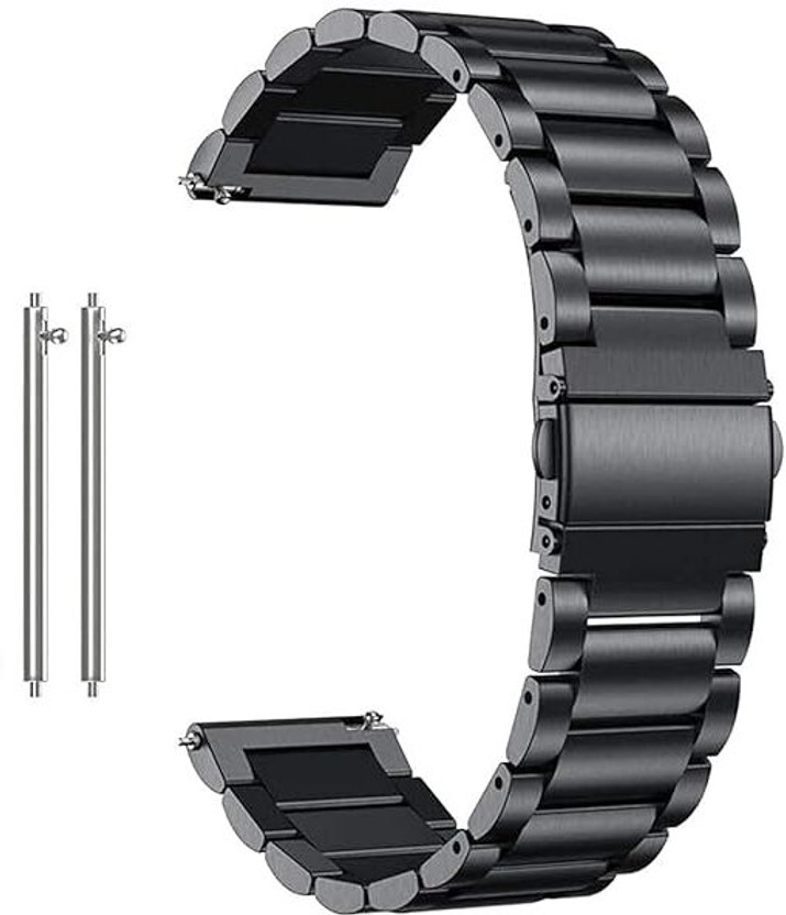 LN KART 22 mm 22MM Stainless Steel Heavy Metal Chain Loop Bands / Straps Compatible with Noise Colorfit Pulse 2 Max / Huawei GT2(46mm) / Honor Magic Watch 2(46mm) / Noise Pulse Go Buzz / Boat Flash / Xtend / Xtend Pro / Noise Colorfit Ultra Fireboltt Rage / Fireboltt Phoenix / Noise Colorfit Pulse G