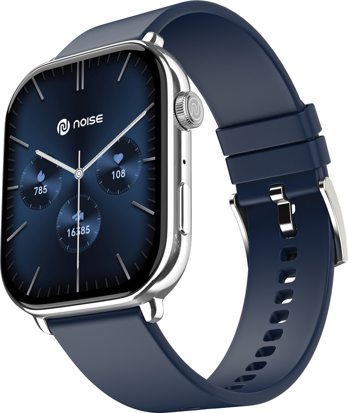 Noise Icon 4 with Stunning 1.96'' AMOLED Display, Metallic Finish, BT Calling Smartwatch(Space Blue Strap, Regular)