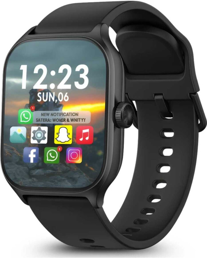 ZENTIQ H9 PRO MAX Smartwatch(Black Strap, FREE)