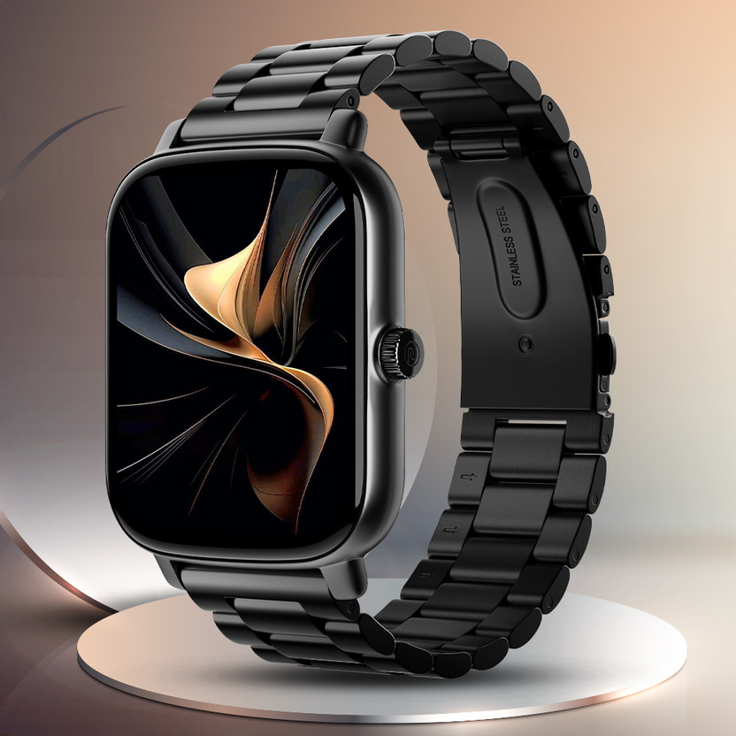 Noise Icon Buzz 1.69" Display with Bluetooth Calling, Built-In Games, Voice Assistant Smartwatch(Elite Black Strap, Regular)