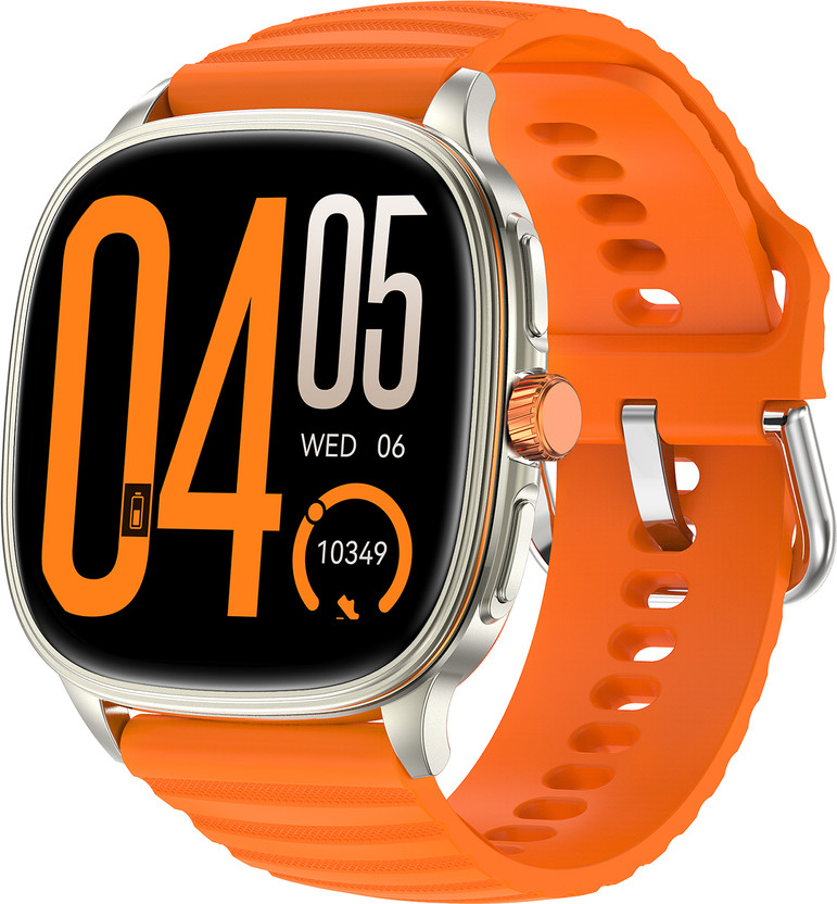 Ai+ NovaWatch Active 9mm Slim, 1.73" AMOLED Display, BT Calling, IP68 Smartwatch(Bright Orange Strap, Free Size)