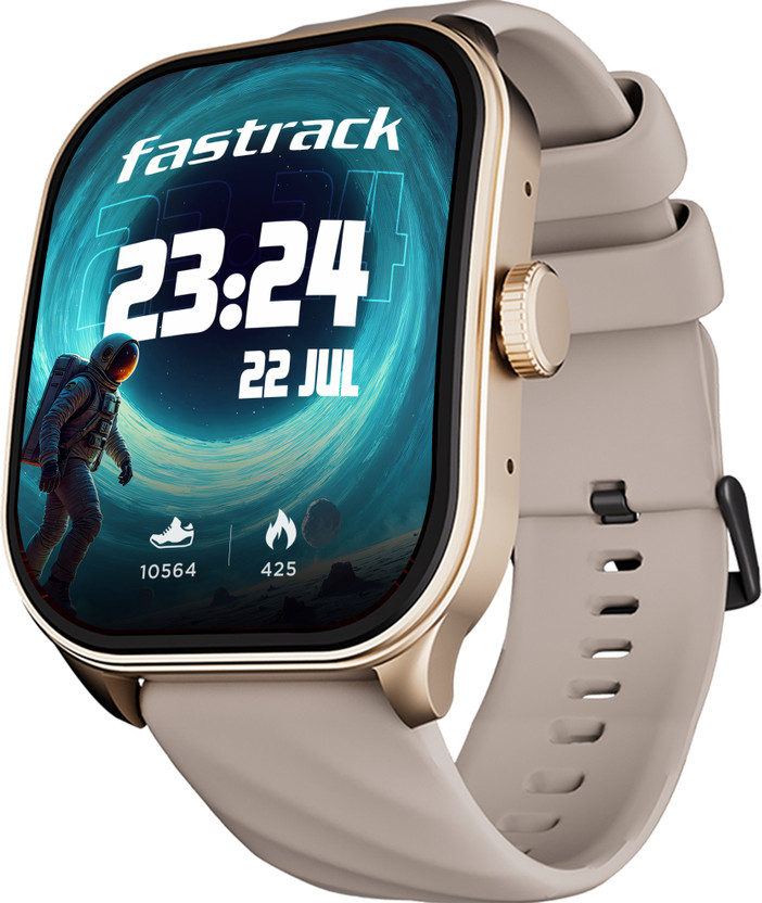 Fastrack Fastrack Revoltt FS1 Pro Smartwatch(Beige Strap, Free Size)