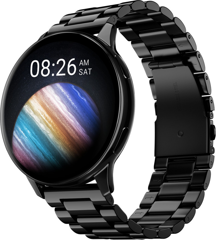 Noise Vortex Plus, 1.46'' AMOLED Display, BT Calling, Sleek Metal Finish Smartwatch(Elite Black Strap, Regular)