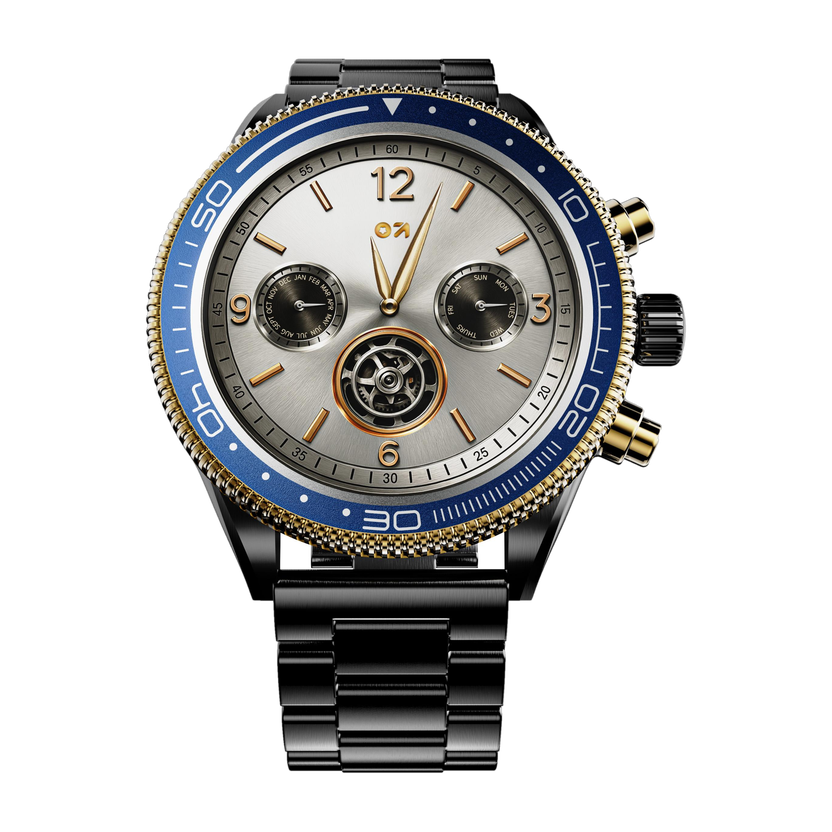 GOBOULT Saber 1.43" AMOLED Screen, Rotating Bezel, 700 Nits Brightness Smartwatch(Metal Black Strap, Free Size)