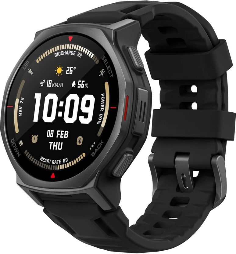 AMAZFIT T-Rex 3 Pro 44mm Smartwatch(Tactical Black Strap, Free Size)