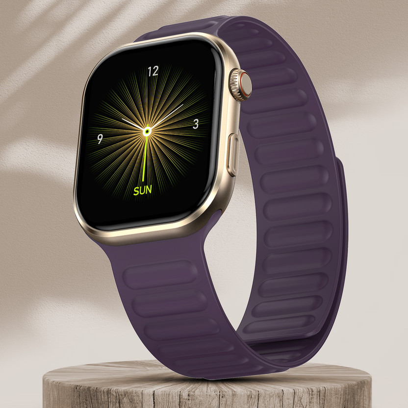 Fire-Boltt Brillia Pro 51.3mm (2.02) Largest AMOLED Display, Bluetooth Calling,Premium Look Smartwatch(Wine Mag Strap, Free Size)