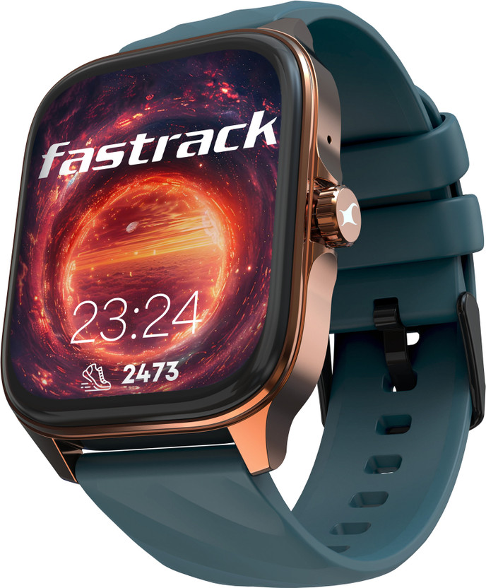 Fastrack Pro-1.97'' Super AMOLED Display|AOD|Working Crown|BT Calling|Fast Charge Smartwatch(Green Strap, Free Size)