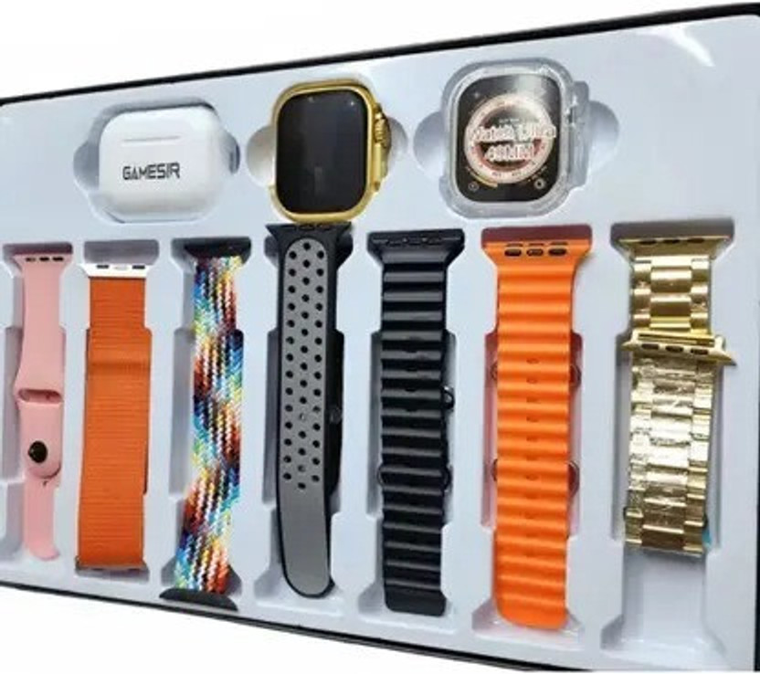 GameSir H20 Ultra Bluetooth calling, Phone Book,Music Control,Voice assis. with 1 - TWS Smartwatch(Multi color Strap, Free Size)