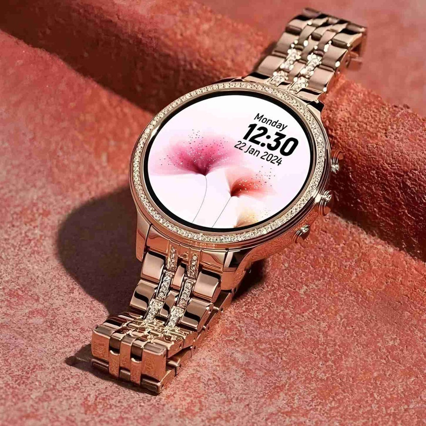 MBS Gen 9 smart watch for girls and women smart watch diamond edition Smartwatch(GOLDEN Strap, FREE)