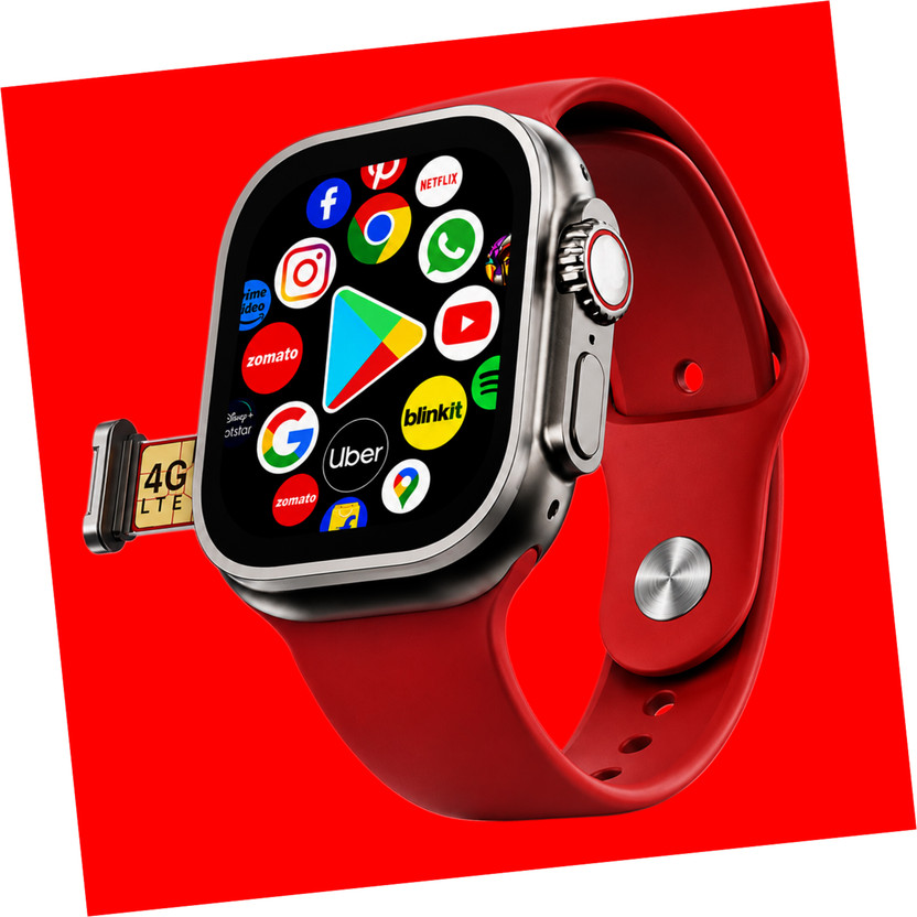 MEEVEEL MEEVEEL COMPUTERS Premium Android Smart Watch with Responsive Touch, HD Display & Travel Ready Smartwatch(Wine Red Strap, Free Size) - Flipkart Deal