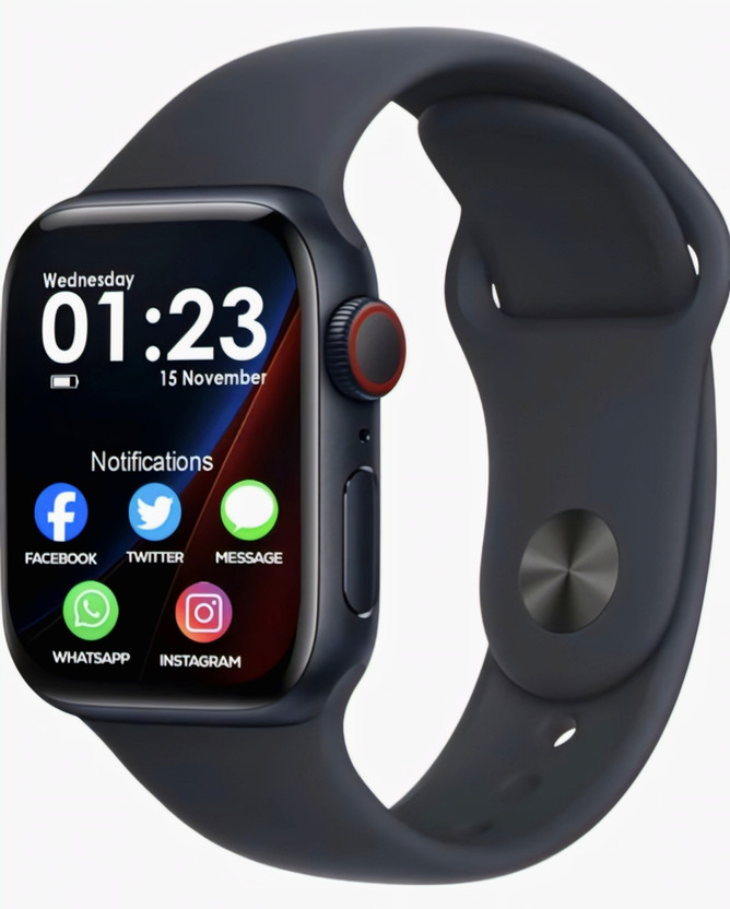 Techy Alpha T500Ultra Max 1.92"HD Display Bluetooth Calling, Music Mode Smartwatch Smartwatch(Black Strap, Free size)