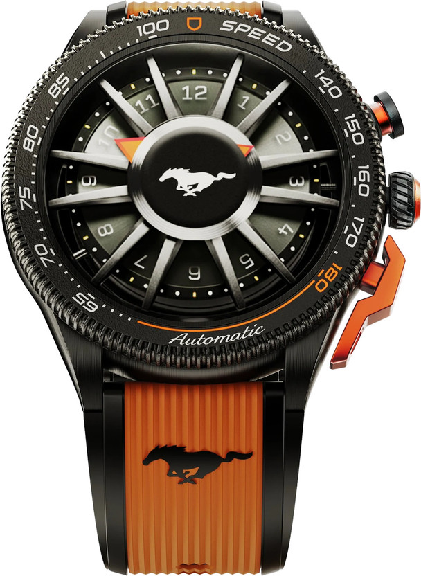 GOBOULT Mustang Stallion 1.43" AMOLED Display, Functional Bezel, 700 Nits Brightness Smartwatch(Turbo Orange Strap, Free Size)