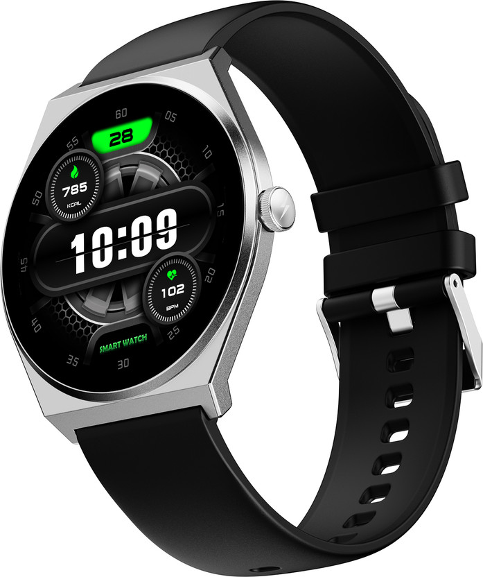 Fire-Boltt Legacy Nova 1.43 inch Ultra Slim AMOLED Wireless Charging Rotating Crown BT Call Smartwatch(Midnight Black Strap, Free Size)
