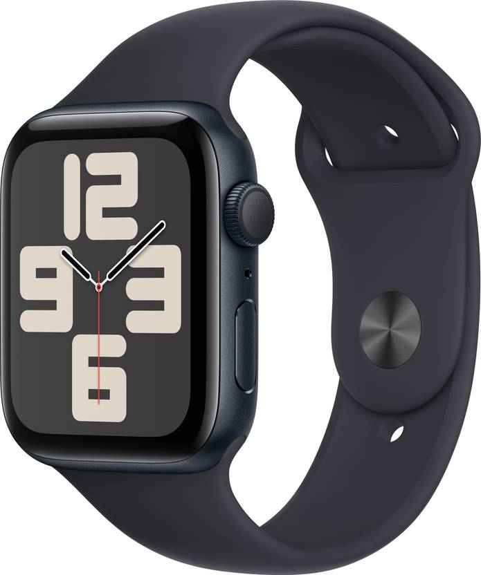 APPLEApple Watch SE GPS 44mm Midnight Aluminium Case with Midnight Sport Band - M/L (Midnight Strap, Free Size)
