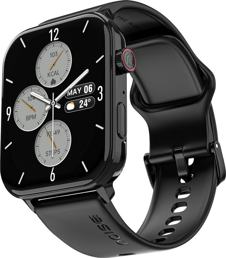Noise Icon 5 with AI Watch Faces, AI Search, 1.95" AMOLED, Upto 10 Days Battery Smartwatch(Jet Black Strap, Regular)