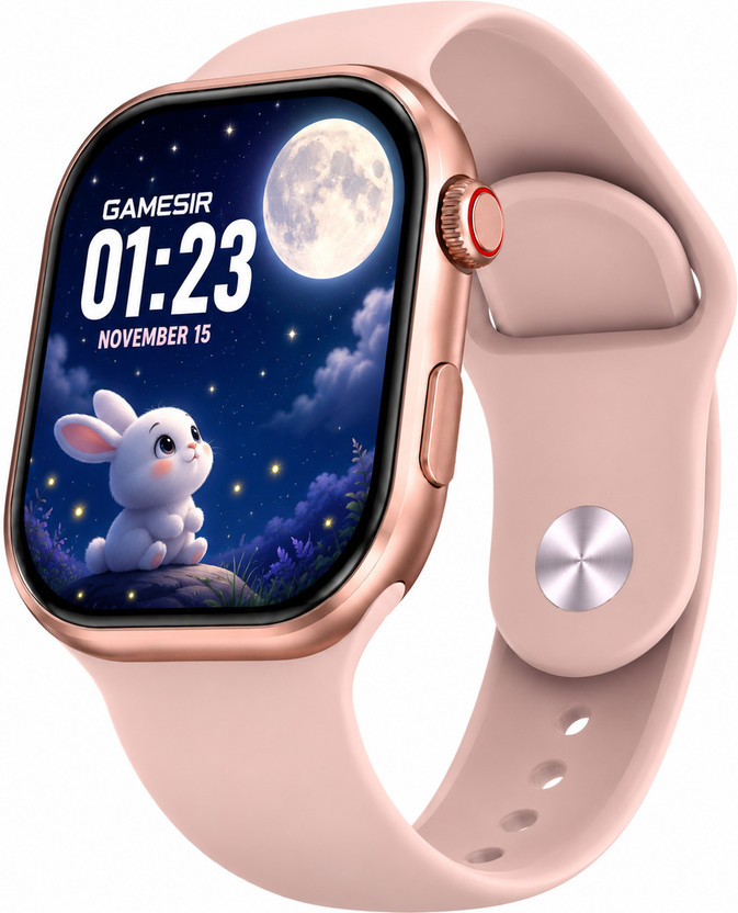 GameSir I8 Pink-A1 Full Screen Touch Watch Specially Made for Girl & Women Smartwatch(Pink Strap, 1.75 Inch Full Screen Display)