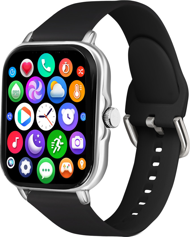 RelElseTech H6 Smartwatch Calling,Fitness,Heart Rate Tracking Kids Girls & Boys (6-22 Years) Smartwatch(Blue Strap, 1.9 Inch Huge First Big Display)
