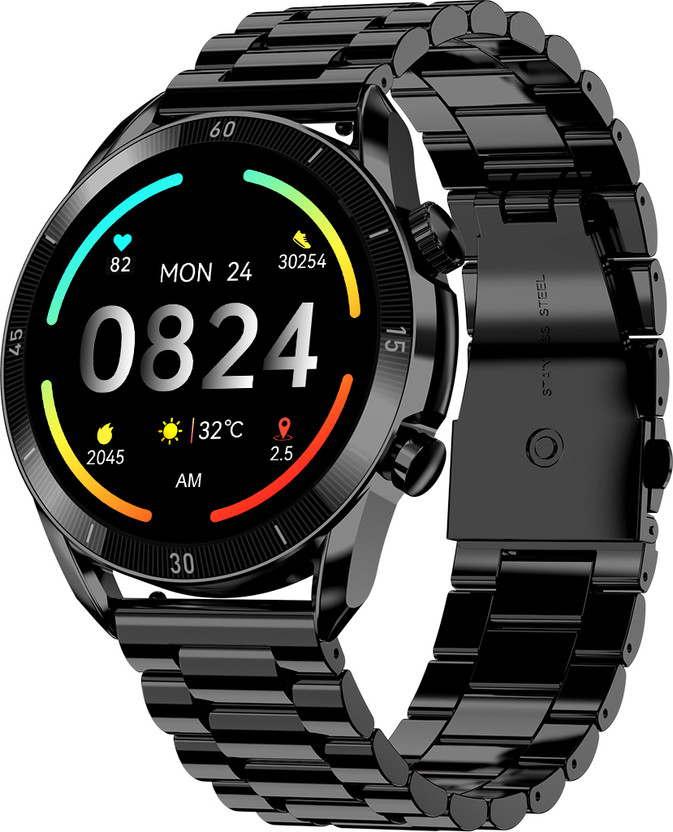 Fire-Boltt Legacy 36.3mm (1.43") AMOLED Display, Bluetooth Calling Wireless Charging Smartwatch(Matte Black Strap, 1.43)