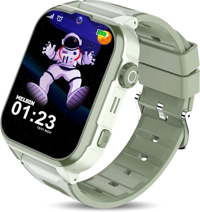 Melbon SafeGuard Smartwatch for Kids: 4G/5G, GPS Tracking, Video Calling & SOS Smartwatch(Blue Strap, Free Size)