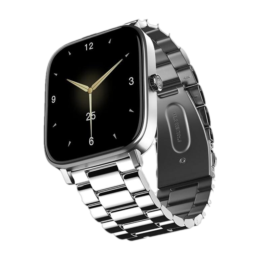Noise Icon 2 Elite Edition 1.8'' Display with Metallic Body and Bluetooth Calling Smartwatch(Elite Silver Strap, Regular)