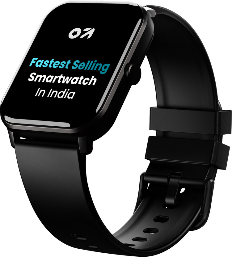GOBOULT Drift BT Calling HD Display, 140+ Watchface, BT calling, IP68 Smartwatch(Black Strap, Free Size)