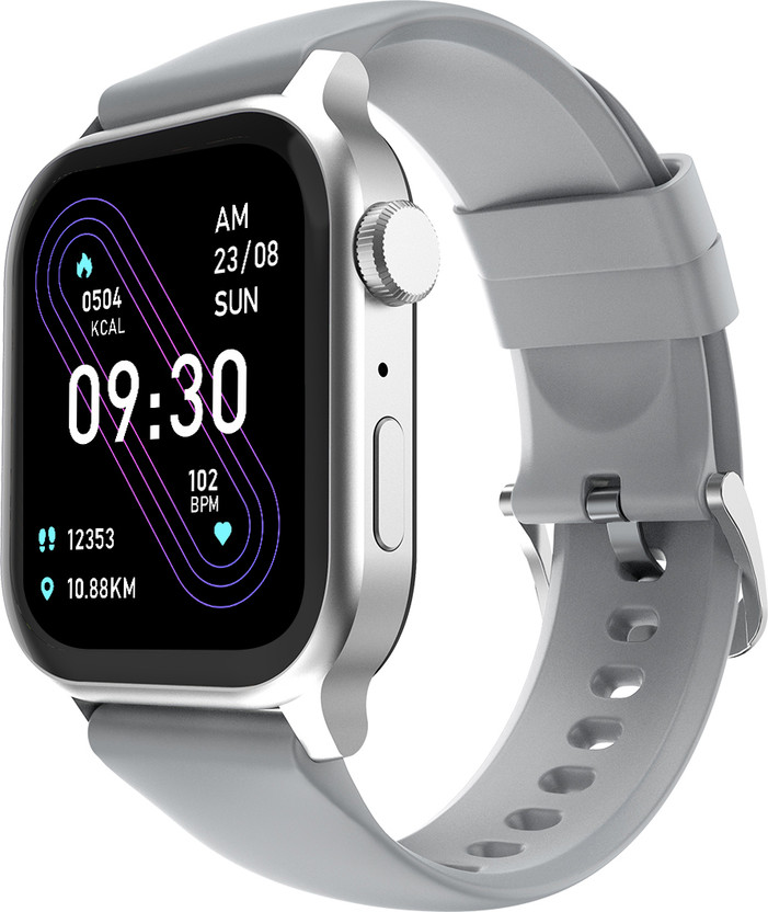 Fire-Boltt Rise Bluetooth Calling 47mm (1.85) & Rotating Crown, 123 Sports Smartwatch(Grey Strap, Free Size)
