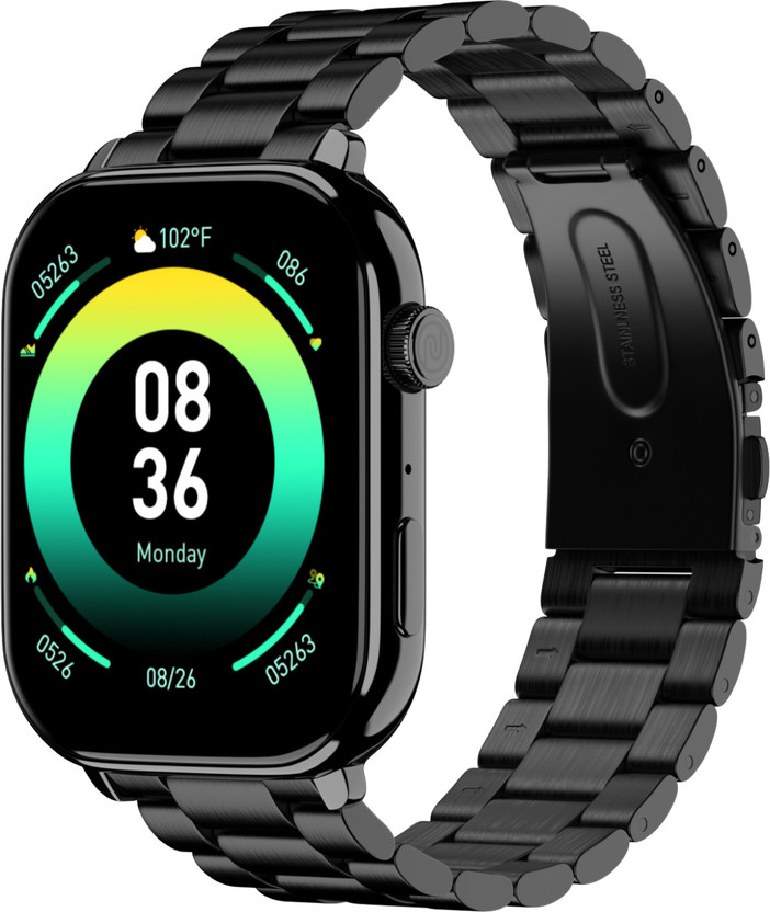 Noise Noise Icon 4 with Stunning 1.96'' AMOLED Display, Metallic Finish, BT Calling Smartwatch(Elite Black Strap, Regular) - Flipkart Deal