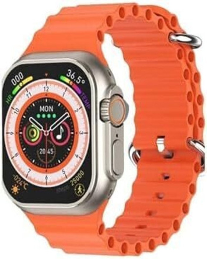 zdea T800 ULTRA Smart Watch No sim card Opetion Smartwatch NO sim card Smartwatch(ORANGE Strap, free size)