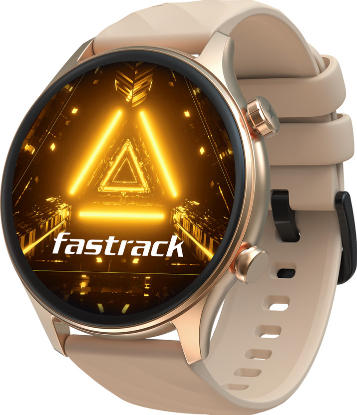 Fastrack Optimus2 Pro-1.43'' AMOLED|Advanced Blazing Fast UI|AOD|Metal Case|Working Crown Smartwatch(Pink Strap, Free Size)