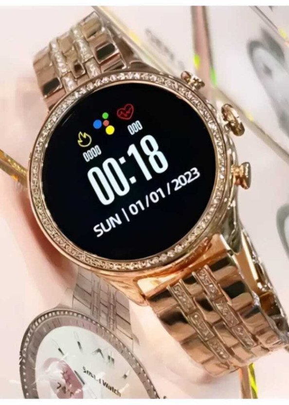 MA TRADERS Rose Gold Gen 9 Diamond Strap HD Display BT Calling Smartwatch Smartwatch(Rose Gold Strap, FREE)